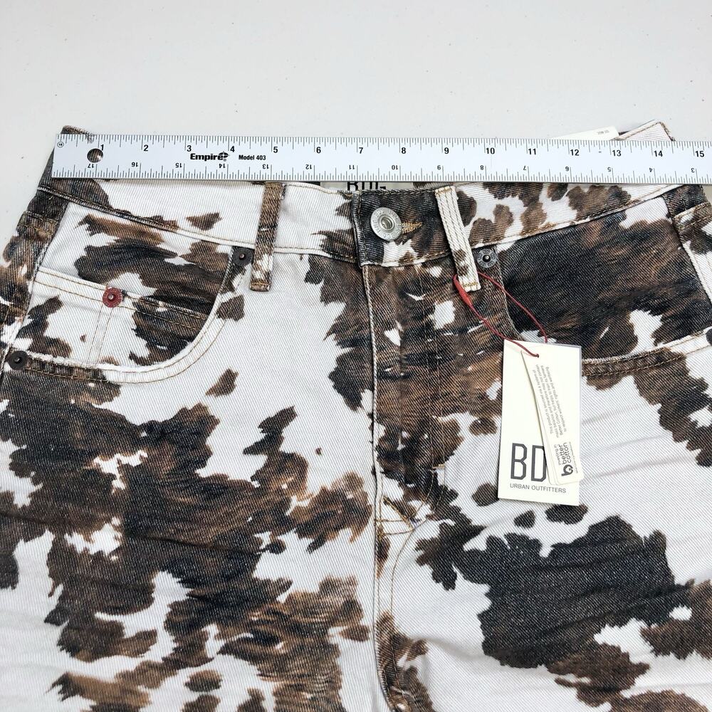 BDG Urban Outfitters Jaya Baggy Cow Print Wide Leg Jeans Low Rise Y2K 26x32 - Picture 4 of 14